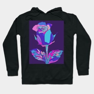 Rose Purple Pop Art Hoodie